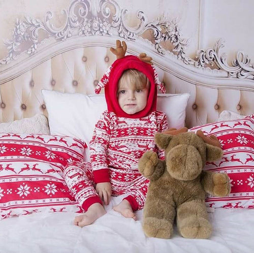 Cute Newborn Kid Baby Boy Girl Christmas Deer