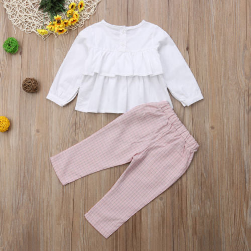 Fashion Pricess Kids Baby Girls Ruffles Fall