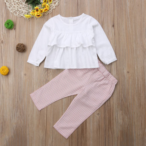 Fashion Pricess Kids Baby Girls Ruffles Fall