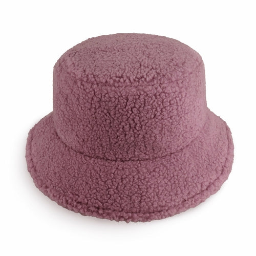 Sherpa Bucket Hat for Winter – Cozy Fleece Bucket Hat with Adjustable
