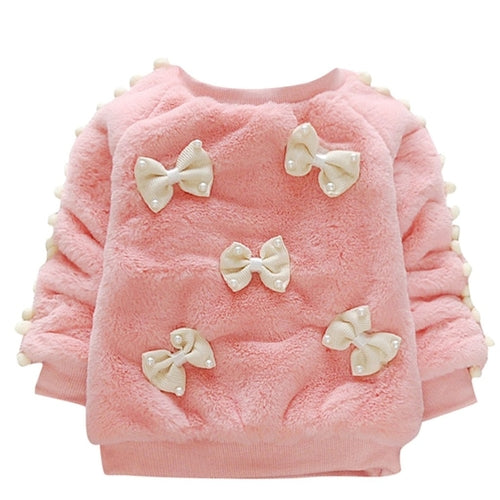 Cute Baby Kids Girlswinter keep warm furry blouse