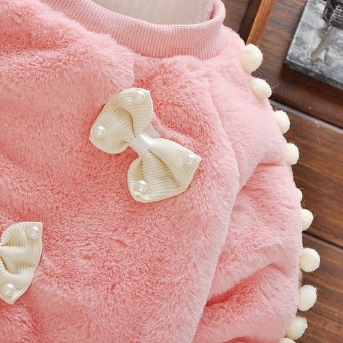 Cute Baby Kids Girlswinter keep warm furry blouse