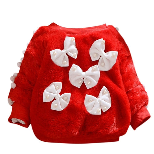 Cute Baby Kids Girlswinter keep warm furry blouse