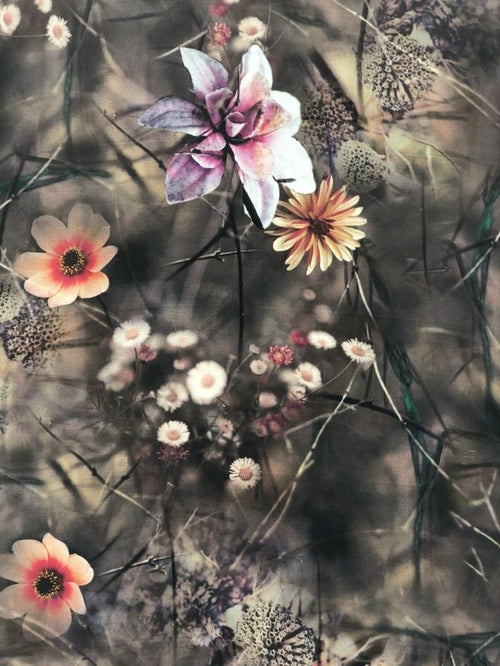 Digitally Printed Floral Scarf