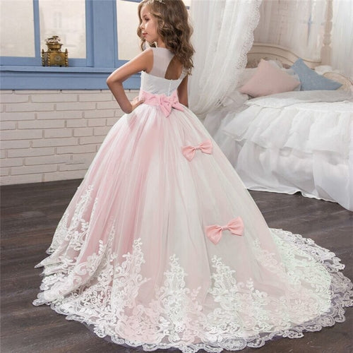 Lace Elegant Flower Girl Dress Tulle Beading
