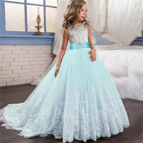 Lace Elegant Flower Girl Dress Tulle Beading
