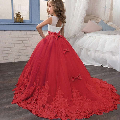 Lace Elegant Flower Girl Dress Tulle Beading