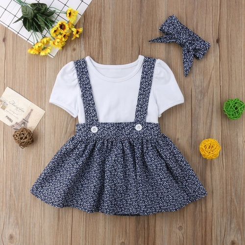 Little Girls Bib Clothes Newborn Baby Girl Solid