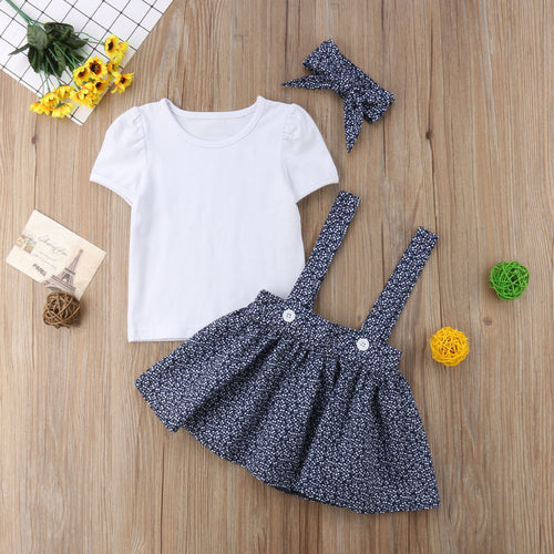 Little Girls Bib Clothes Newborn Baby Girl Solid
