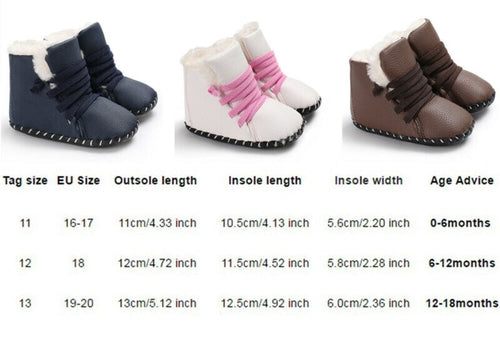 New Newborn Baby Girls Boys Snow Boots Winter