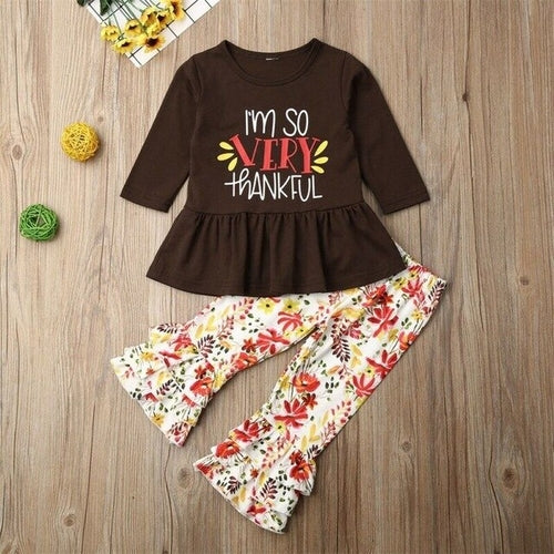 Pudcoco Autumn Thanksgiving Dress Toddler Kids
