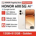 Global Version HONOR 600 5G Smartphone 7000mAh 80W SuperCharge 200MP Main Camera 6.57" AMOLED MagicOS 10 Snapdragon 7 Gen 4 NFC