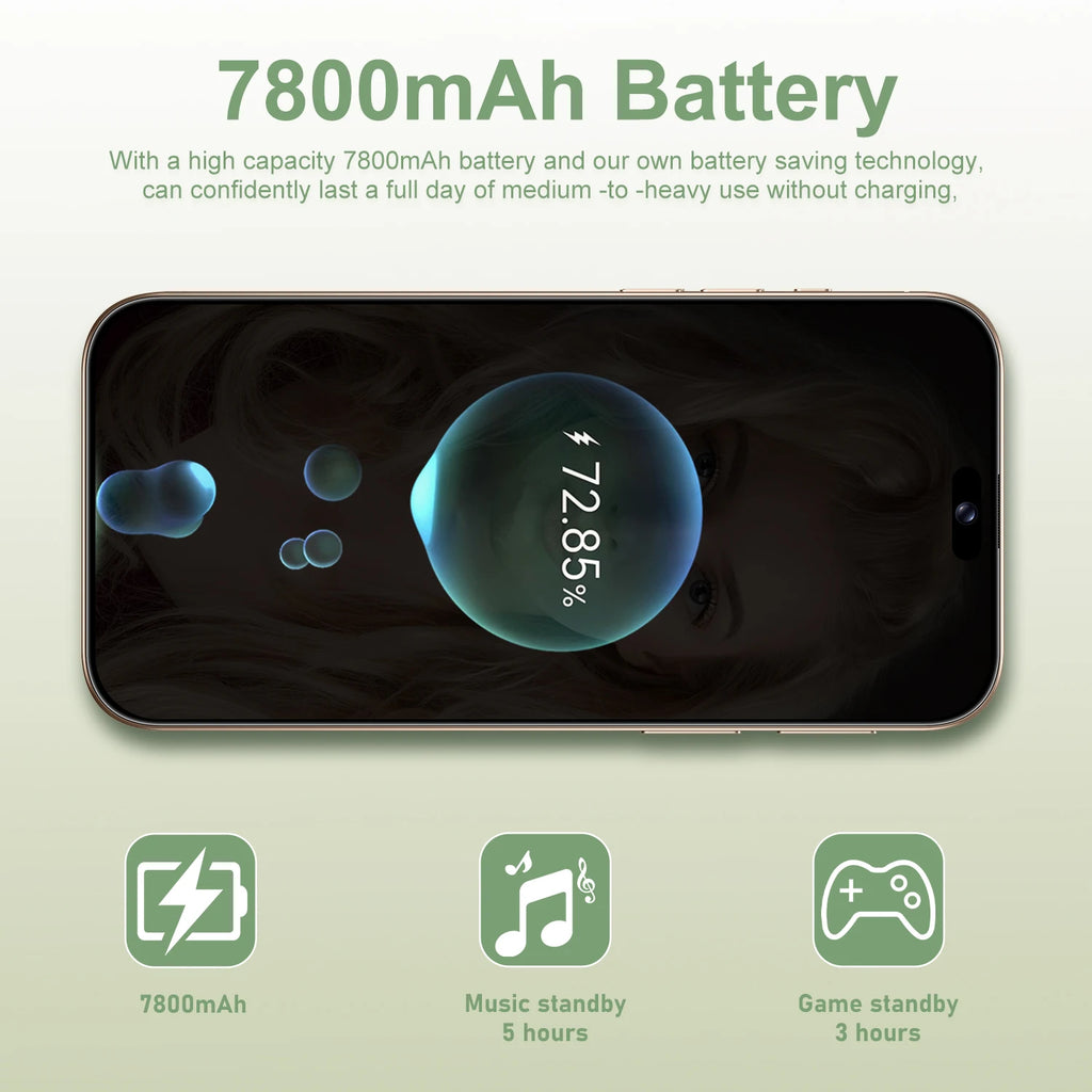 2026 Hot Sale I16 Pro Max High Quality Original Global Version Intelligent 4G Dual Card Mobile Phones 7800mAh Battery
