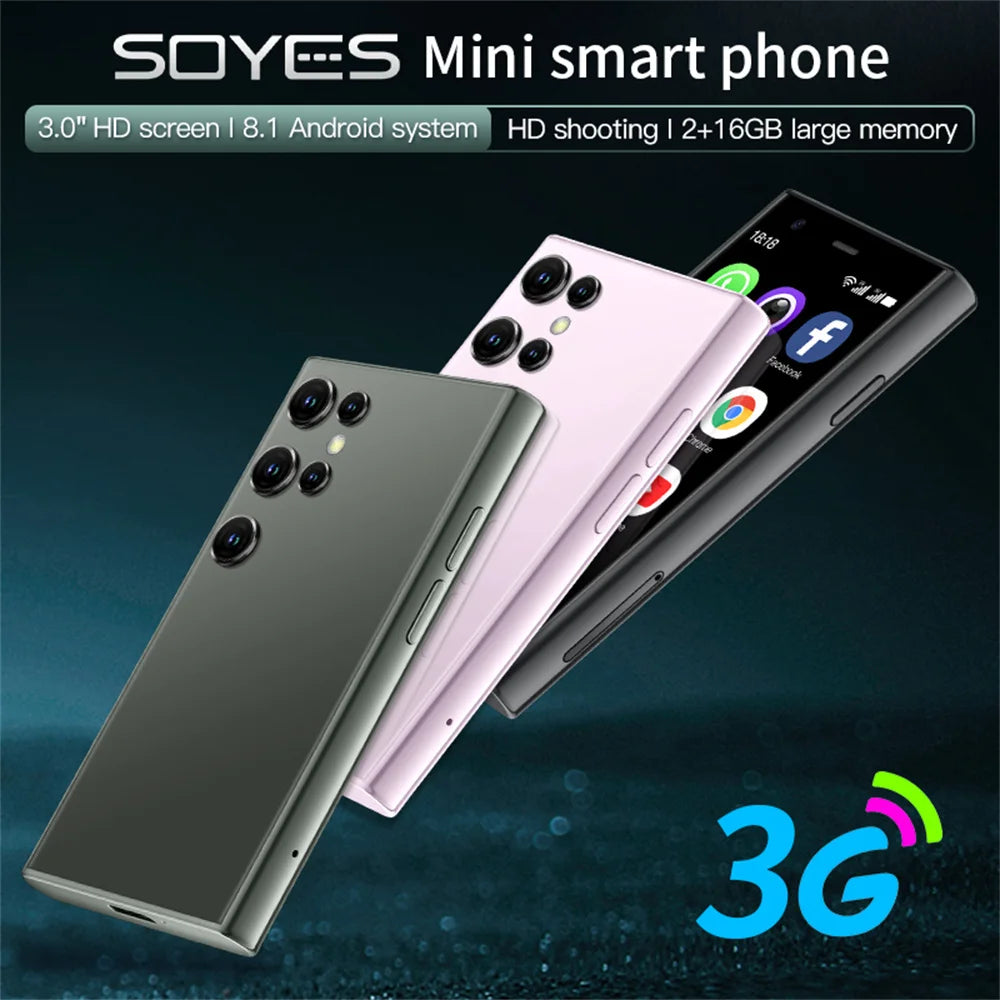 SOYES S23 Pro & Mini 24 Mini Smartphones Android 8.1 Dual SIM 3.0'' HD 1000mAh Battery WIFI Bluetooth 3G Small Mobile Phone