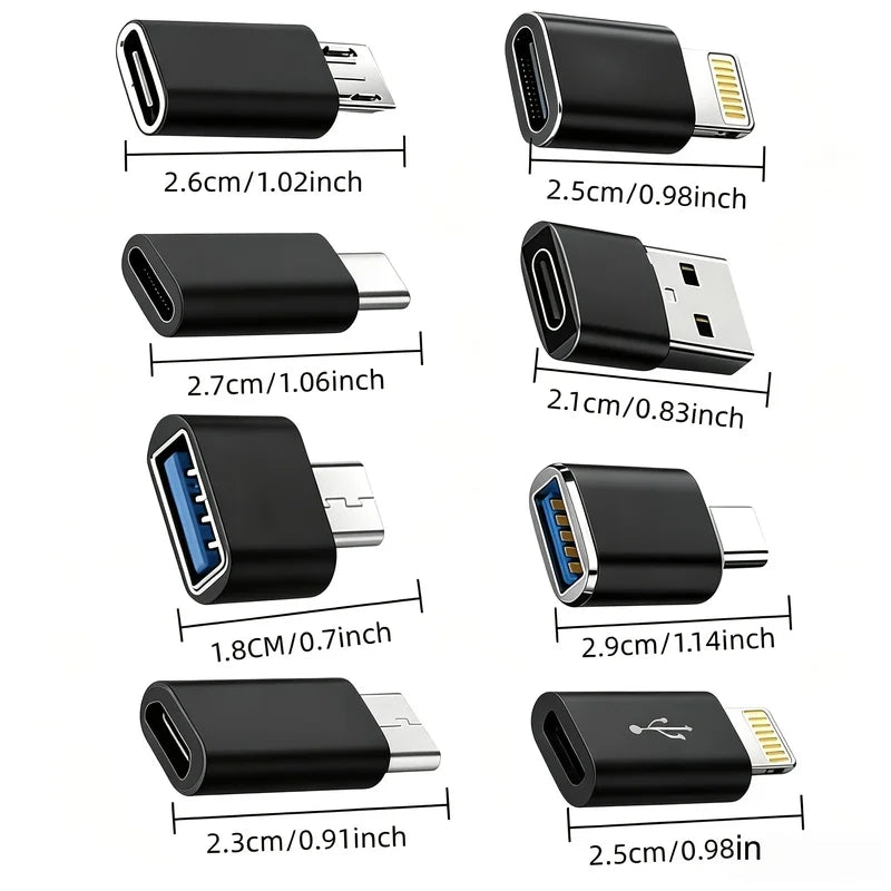 8/10/16pcs Multifunctional Adapter, Mobile Phone OTG The Conversion Interface Is Compatible with All System Versions, Applicable