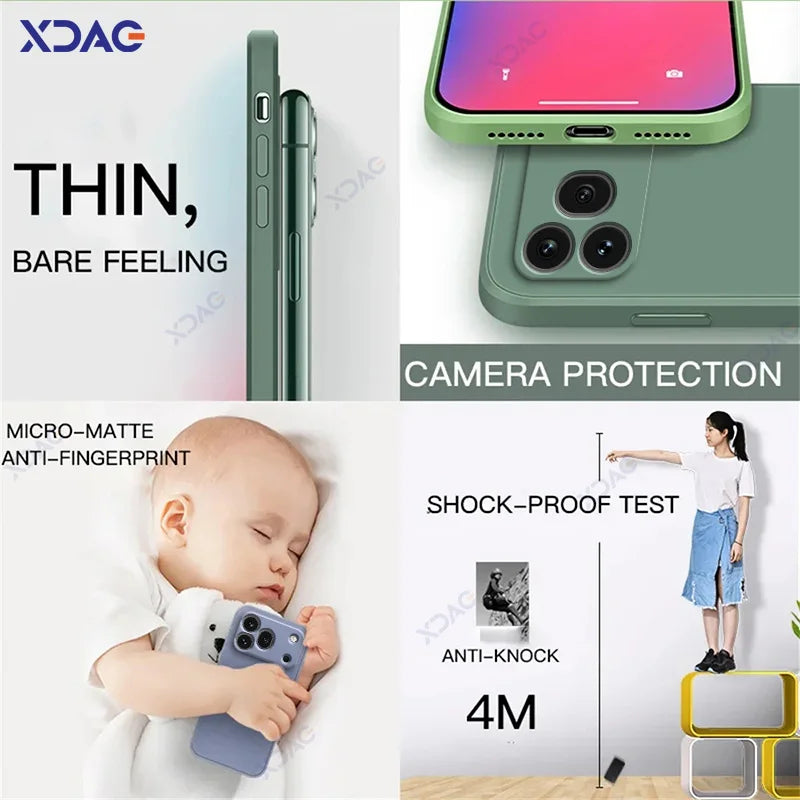 Minimalist Phone Cases for Honor 600 Pro Global Version with Camera Protection Straight Edge Slim Design Liquid Silicone Cover