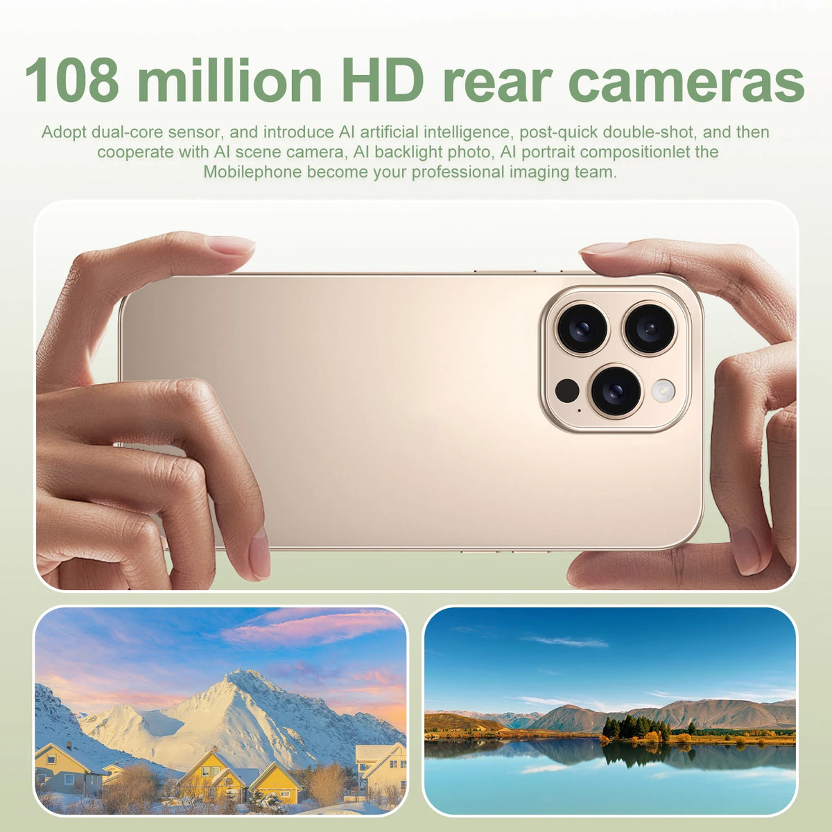 2026 Hot Sale I16 Pro Max High Quality Original Global Version Intelligent 4G Dual Card Mobile Phones 7800mAh Battery