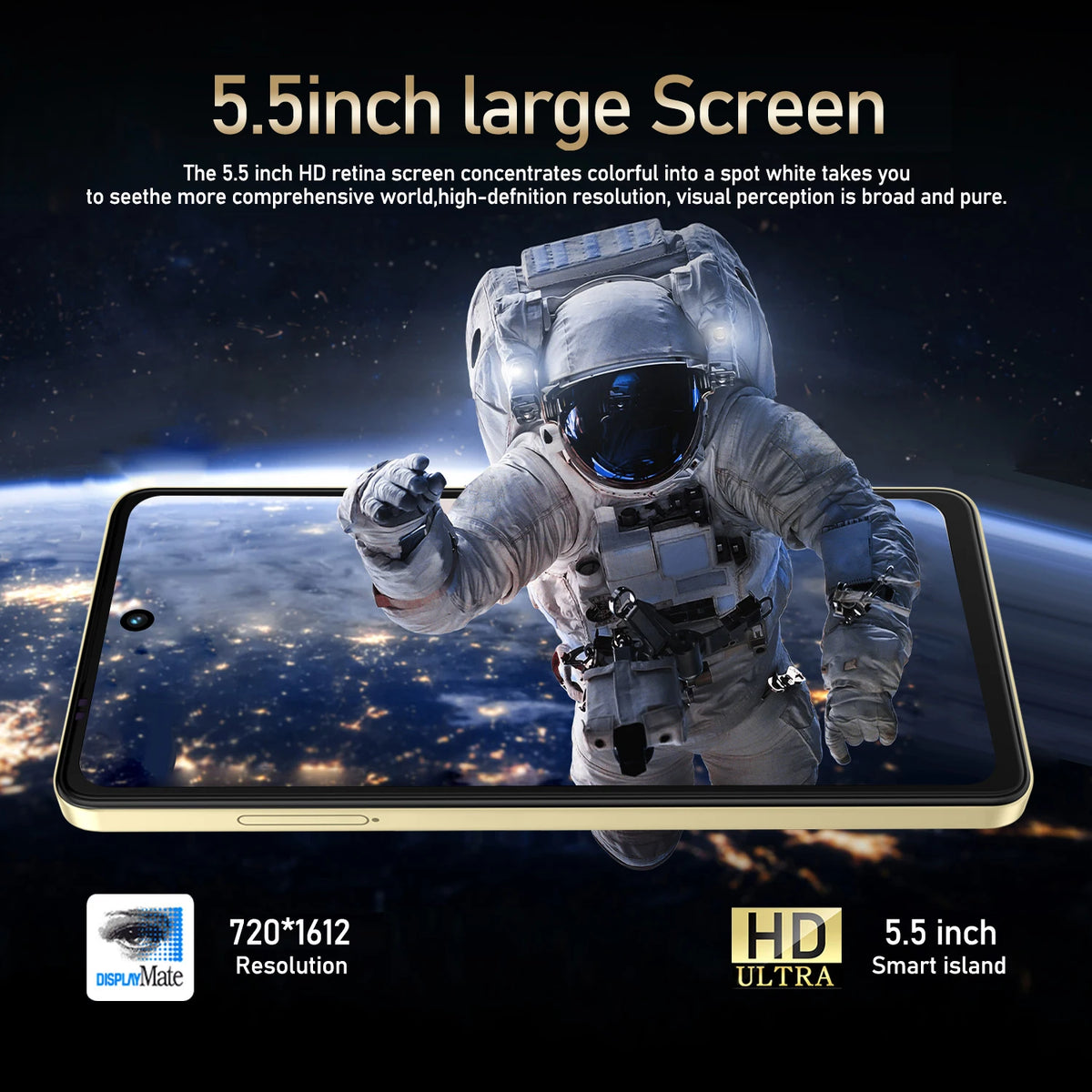 FUFFI Global Vision S25 Smartphone Android 2500mAh 8G RAM 256GB ROM 5.5 Inch 720x1612HD Cellphone 5+13MP 4G Network Mobile Phone
