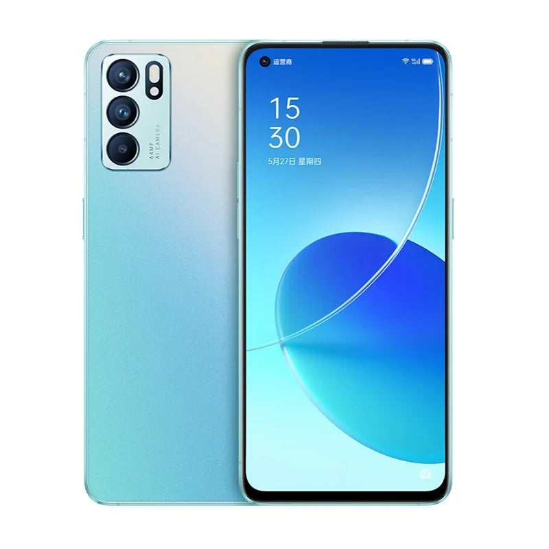 OPPO Reno 6 Pro 5G Global firmware smartPhone MTk Dimensity 1200 12GB 256GB Rear camera 64MP r6p 4500mAh battery used phone