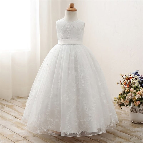 Solid Children Dress Style Cute Ball Gown