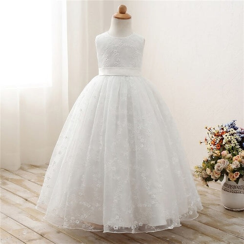 Solid Children Dress Style Cute Ball Gown