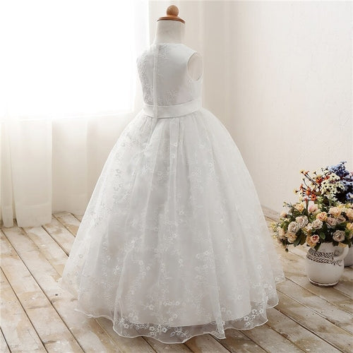 Solid Children Dress Style Cute Ball Gown
