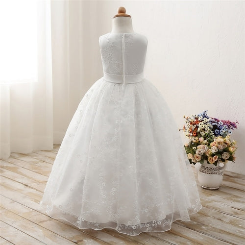 Solid Children Dress Style Cute Ball Gown
