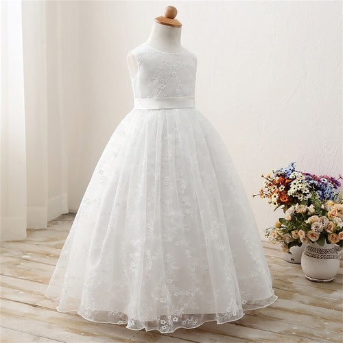 Solid Children Dress Style Cute Ball Gown