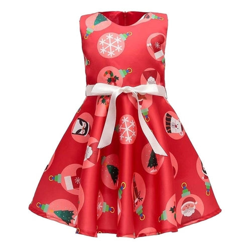 Summer Toddler Baby Girls Cartoon Santa Print
