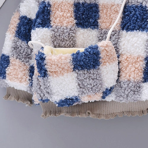 Toddler Baby Girls Long Sleeve Winter Plaid
