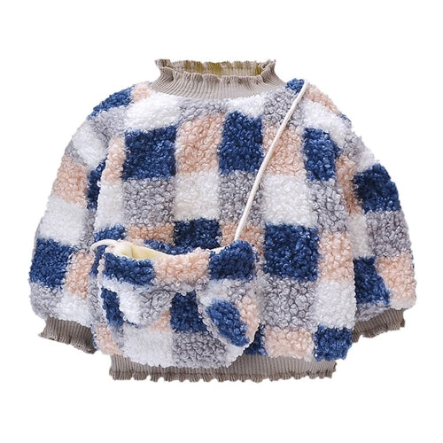 Toddler Baby Girls Long Sleeve Winter Plaid