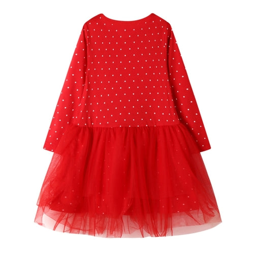 Toddler Kids Baby Girls Christmas Dot Print Tulle