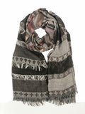 Gray Scarf with Fringes