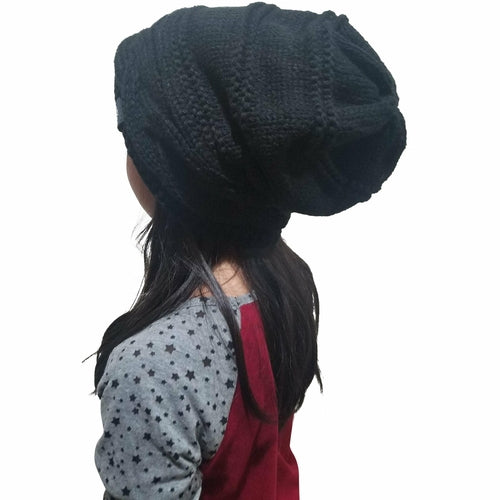 Warmest Fleece Lined Slouch Baggy Women Beanie Hat Winter Soft Warm