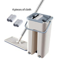 Flat Squeeze Magic Automatic Mop and Bucket - Self-Wringing Microfiber Floor Cleaning System