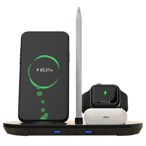 Multi-functional QI wireless charger station 3 in 1 base for Phone,