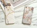 Marble Chrome Case for iPhone 7 Case Silicone Luxury Marble Cover for
